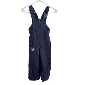 COULOIR SNOW Girls 4 Kids Ski Suit Blue SNOW BIB Butterfly overall SKI PANTS